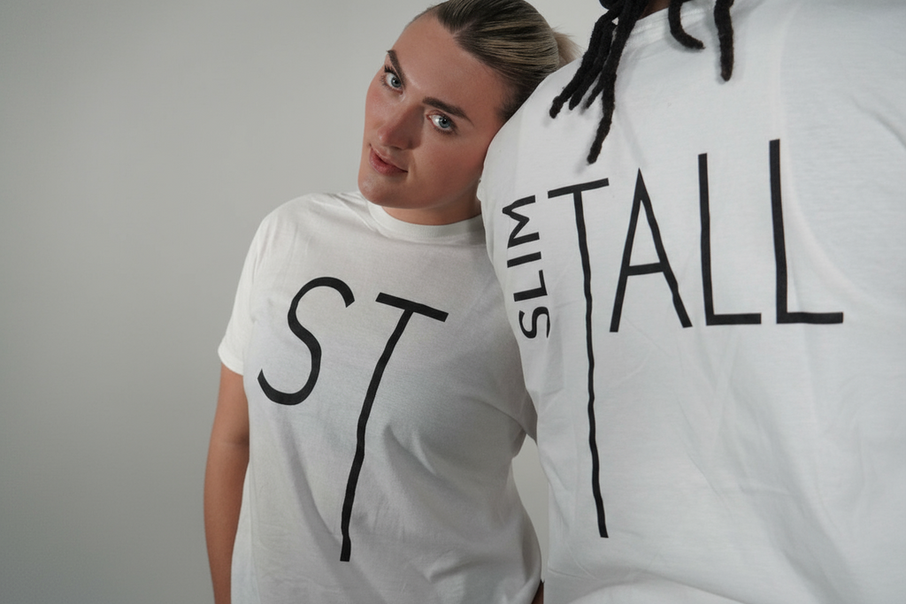 Slim tall front and back t-shirt picture 