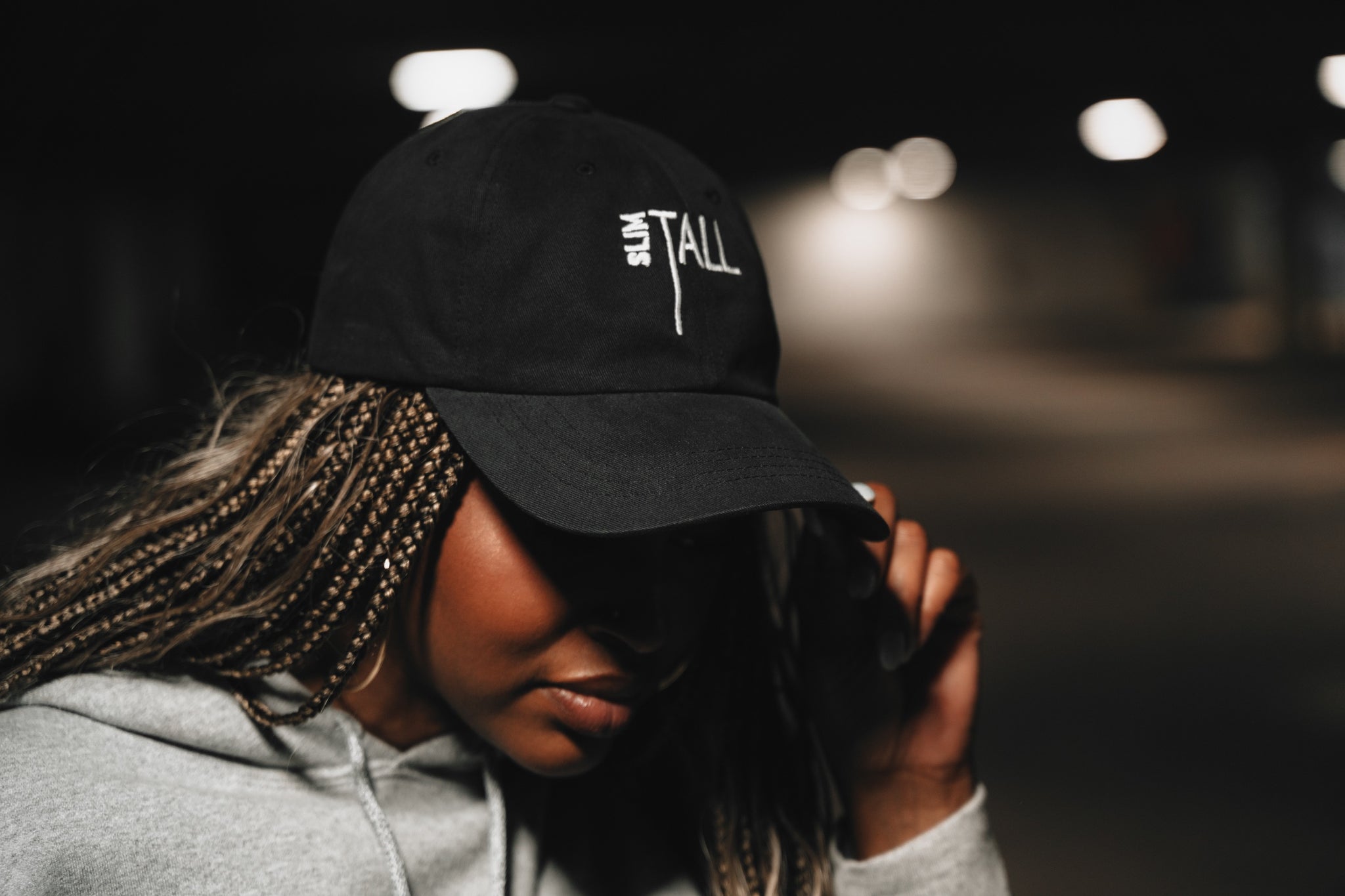 SlimTall Dad Hat, Black
