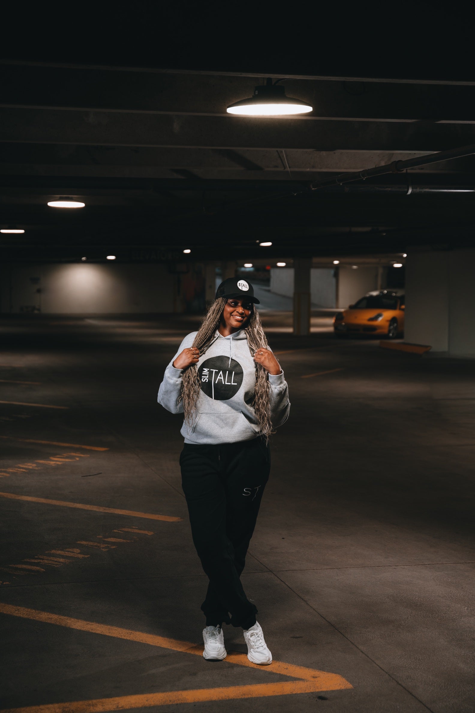 SlimTall Trucker Hat, Black