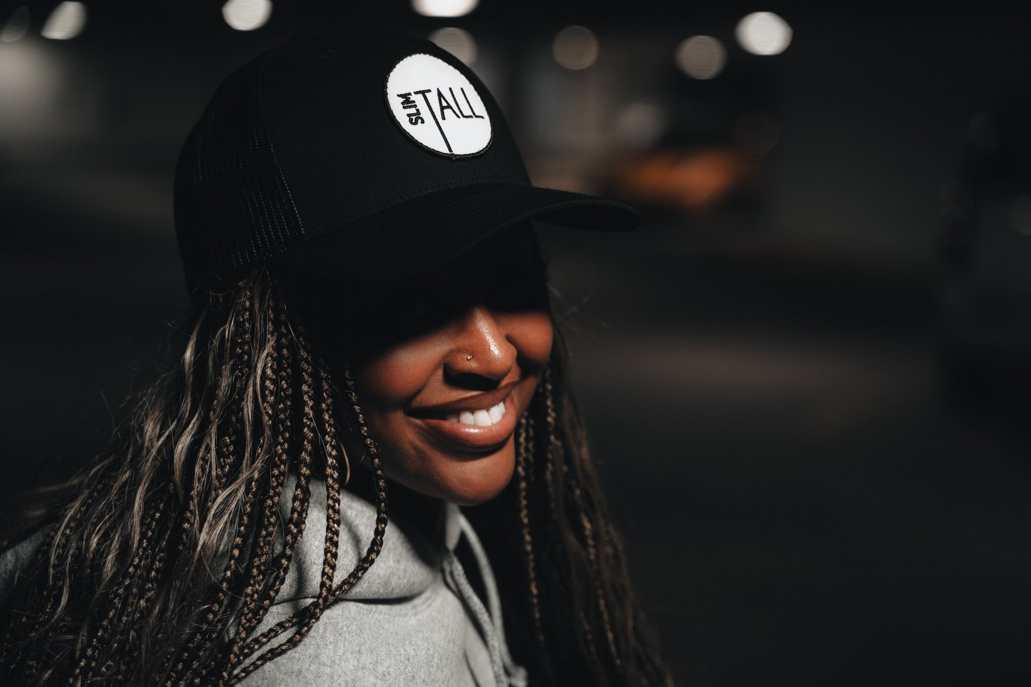 SlimTall Trucker Hat, Black