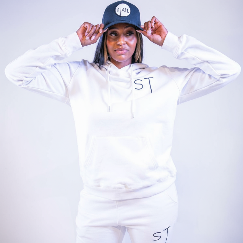 SlimTall all white tracksuit 