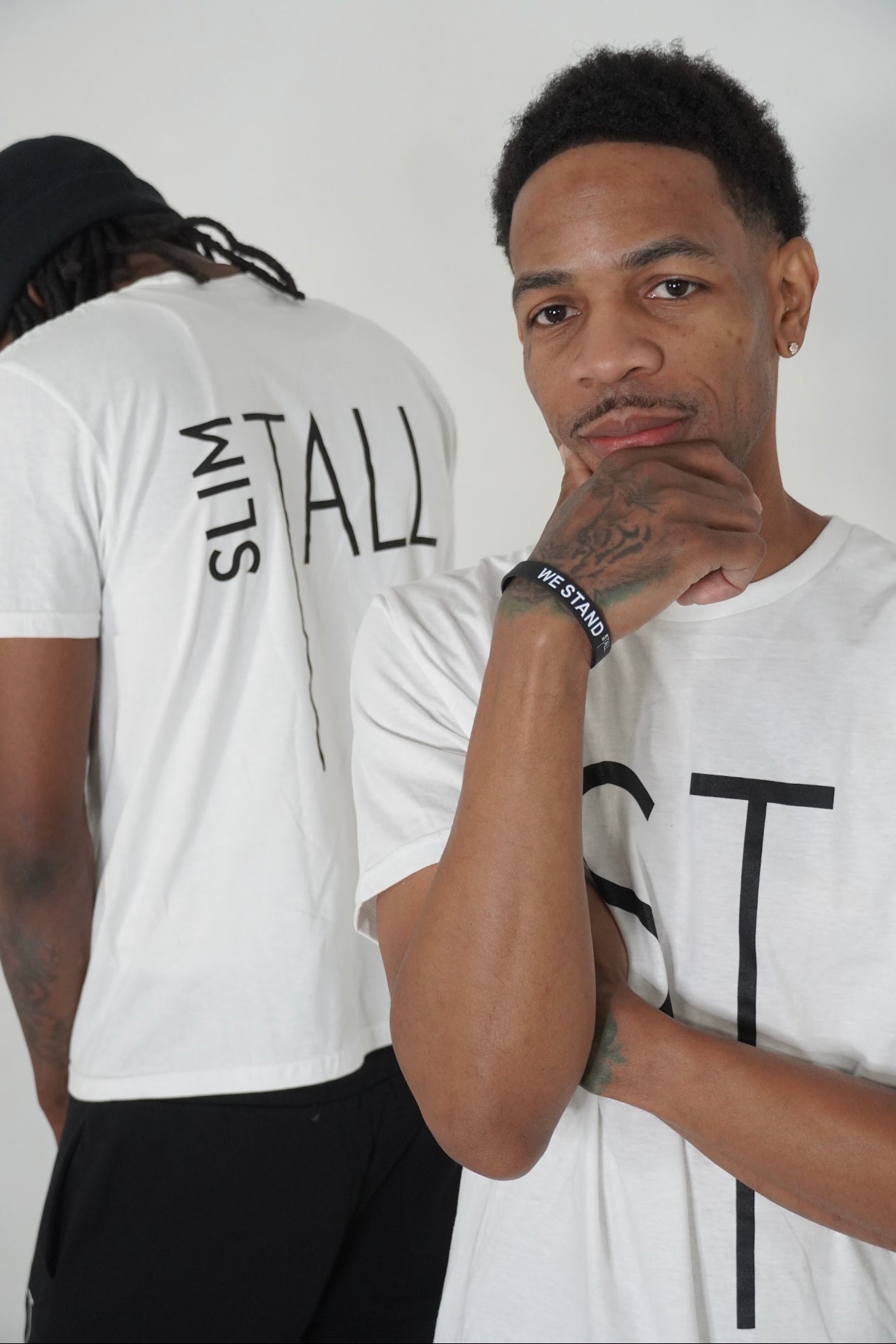 White “ST” T-SHIRT